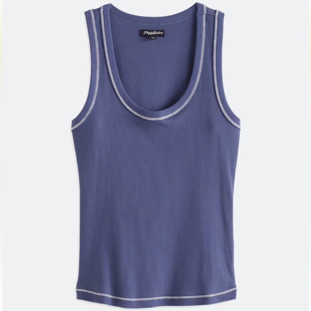 FLAG & ANTHEM LOTTIE CONTRAST STITCH KNIT TANK